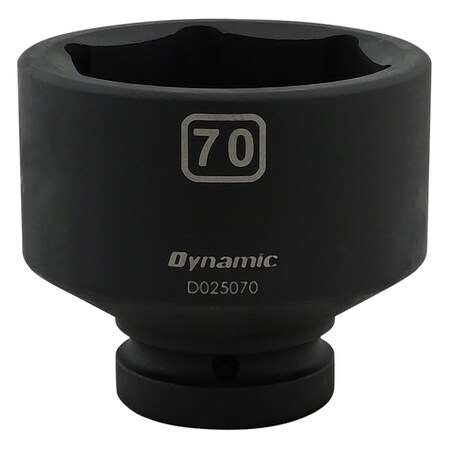 Dynamic 1" Drive Standard Socket, Black Phosphate, Tools 70MM X 1" Drive, 6 Point Standard Length D025070
